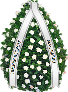 coroana 100 garoafe albe