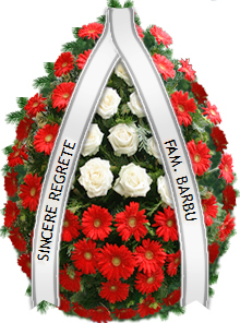 coroana trandafiri gerbera