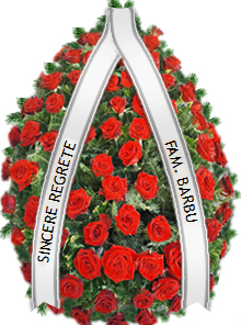 coroana mare trandafiri rosii