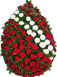 Coroana funerara cu mini orhidee