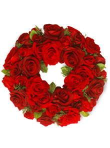 Coroana funerara rotunda din orhidee