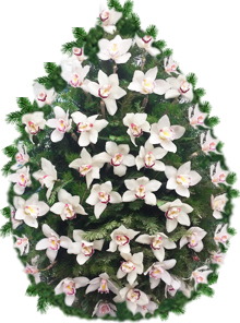 Coroana funerara din orhidee