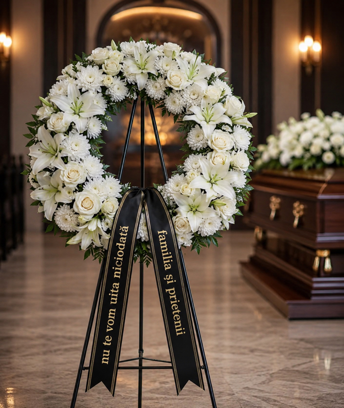 Comandă online coroane funerare cu livrare în București