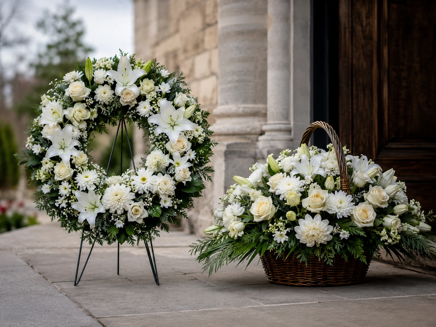 aranjament funerar pentru condoleanțe