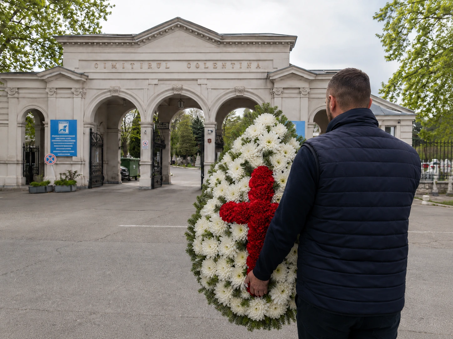 coroane funerare livrate la Cimitirul Andronache