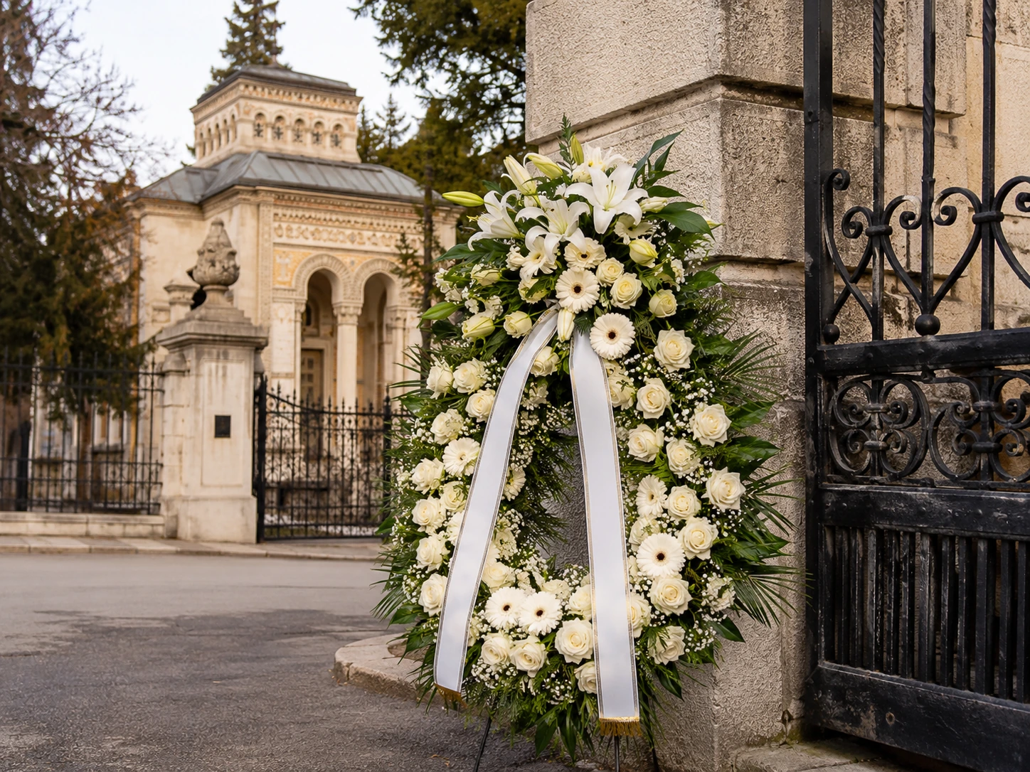 coroane funerare livrate la Cimitirul Bellu