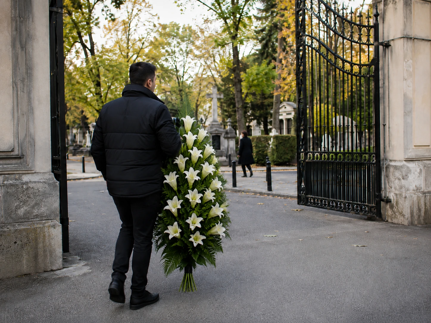 coroane funerare livrate la Cimitirul Cărămidarii de Jos