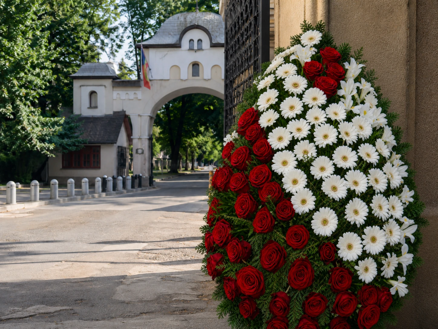 coroane funerare livrate la Cimitirul Colentina