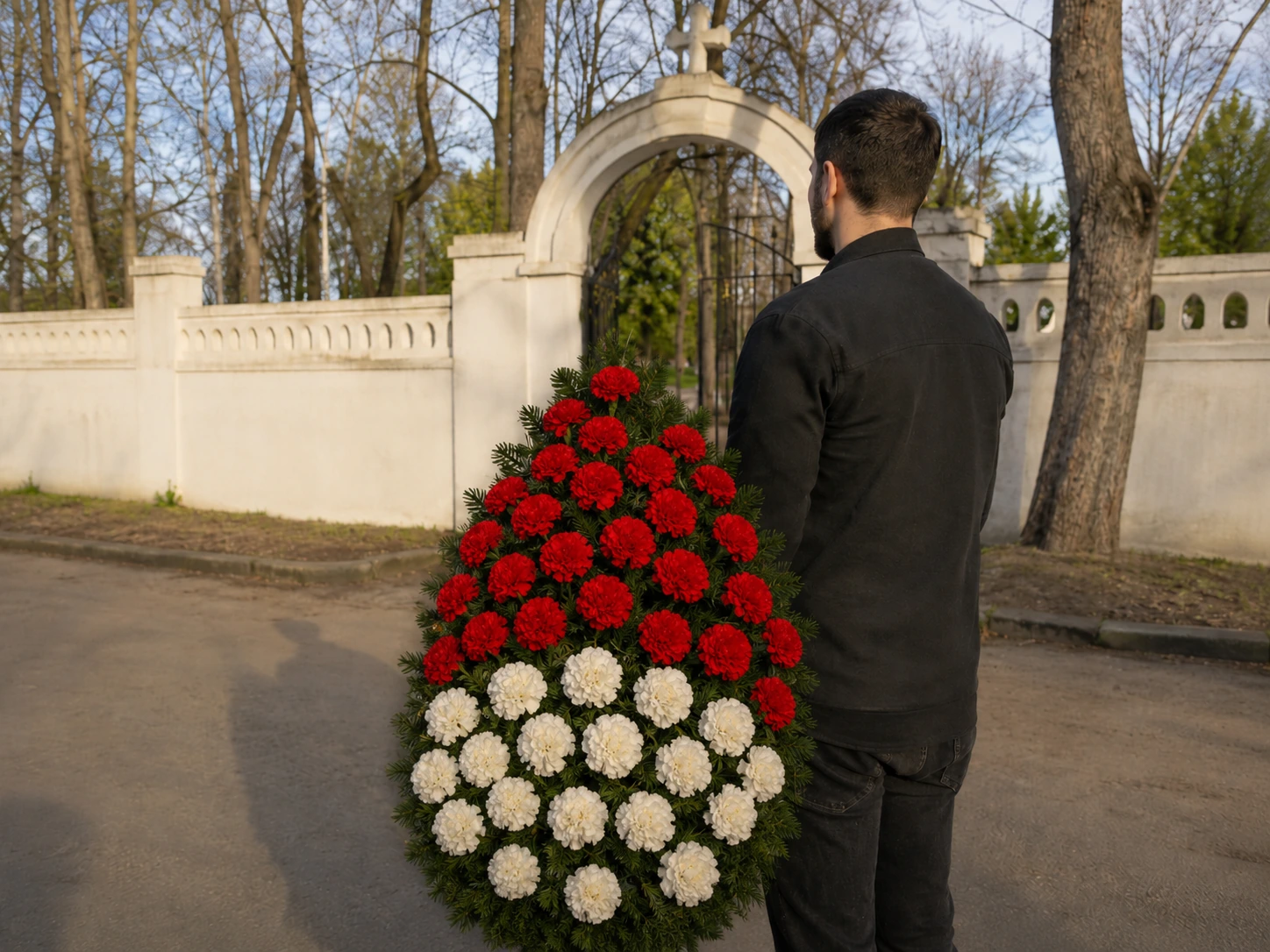 coroane funerare livrate la Cimitirul Mărcuța