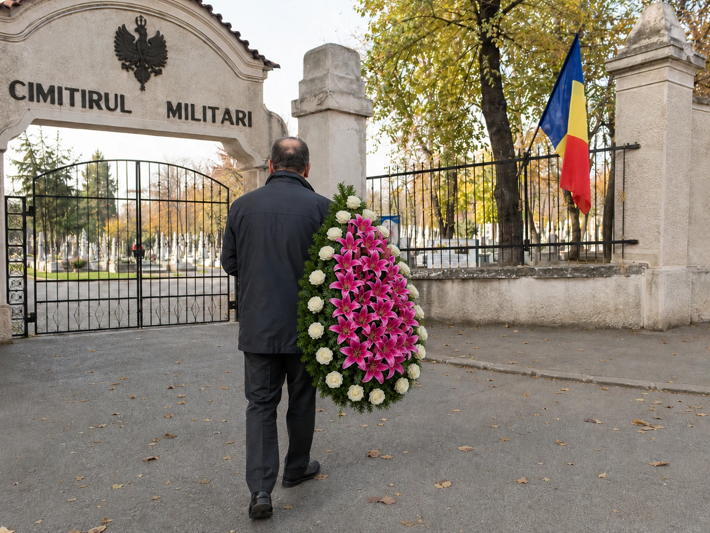 coroane funerare livrate la Cimitirul Militari