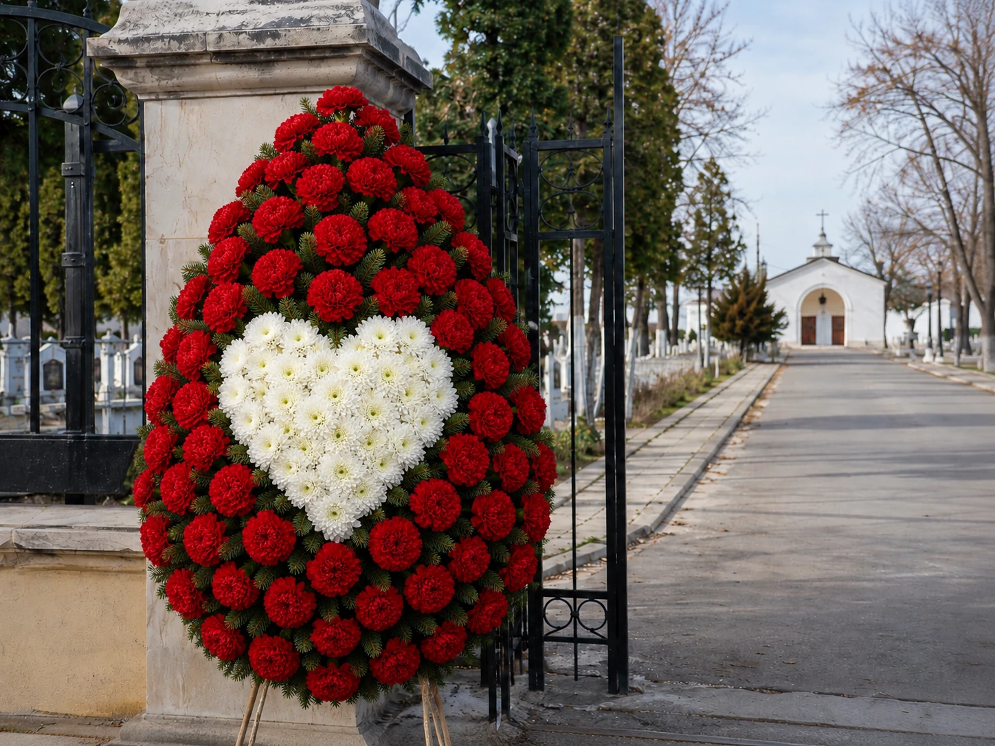 coroane funerare livrate la Cimitirul Vest