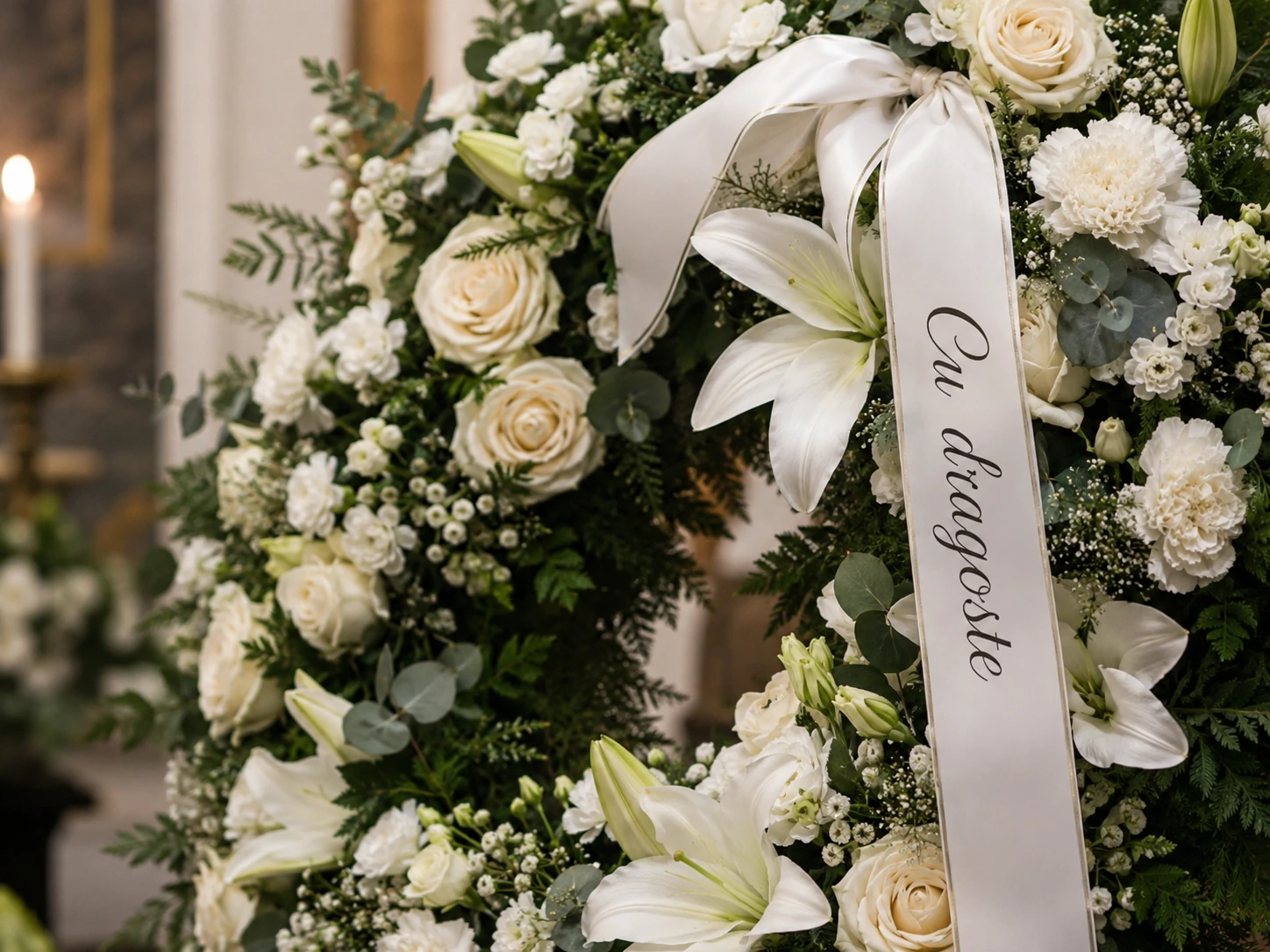 coroane funerare pentru înmormântare