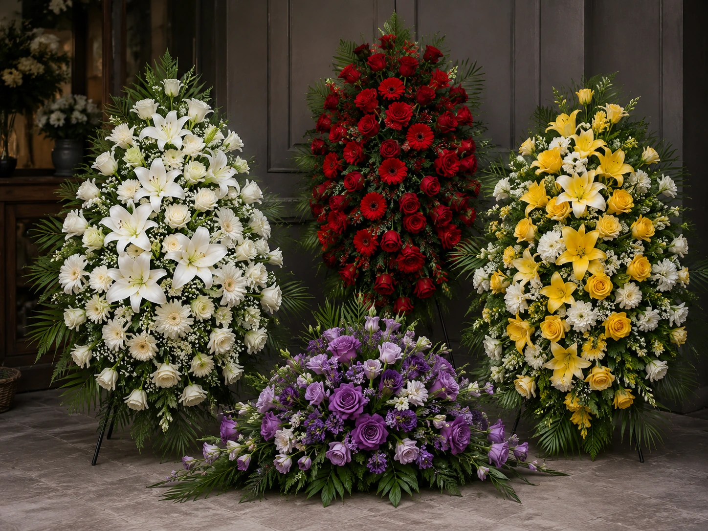 culori potrivite pentru coroane funerare