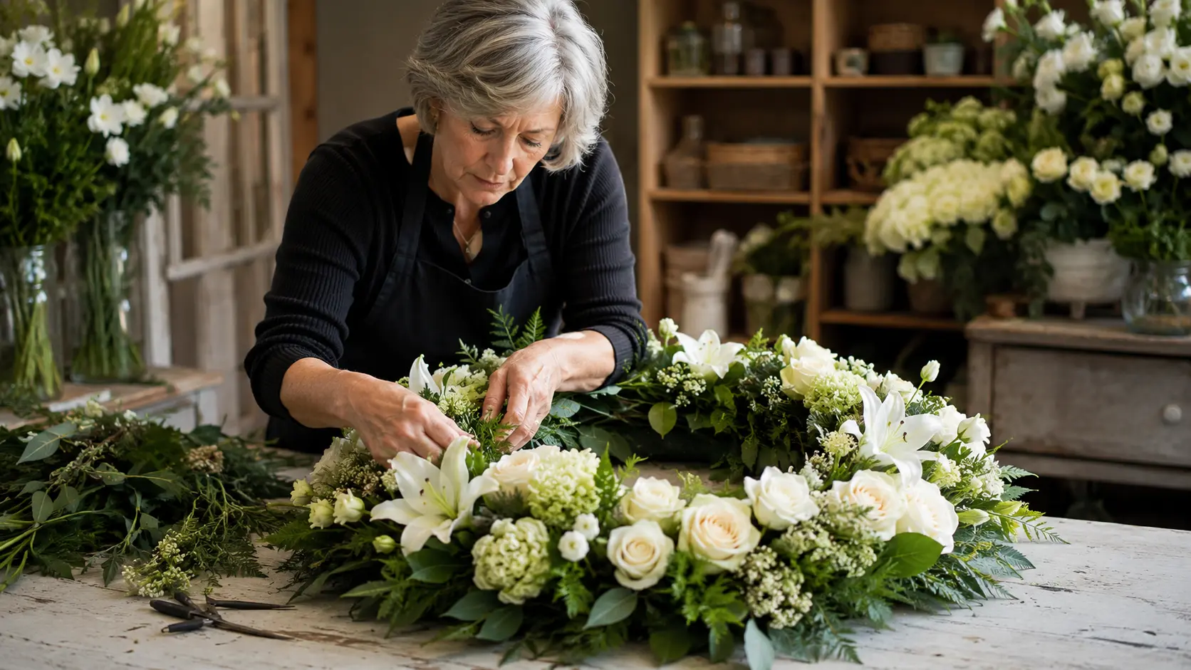florari cu experiență la coroane funerare