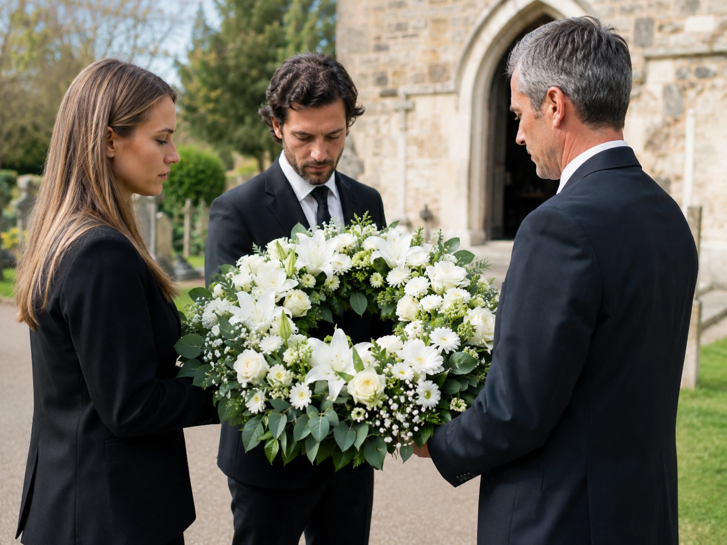 flori funerare din partea colegilor