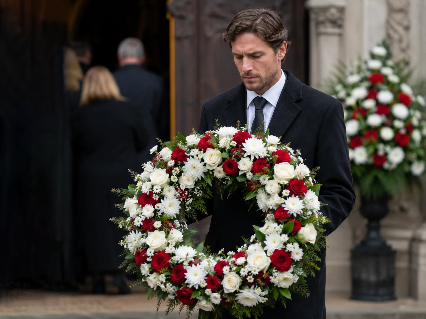 flori funerare pentru tată