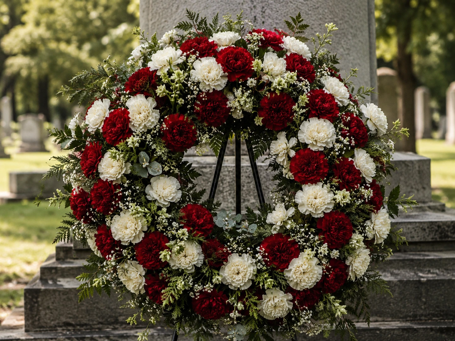 ghid coroane funerare cu garoafe