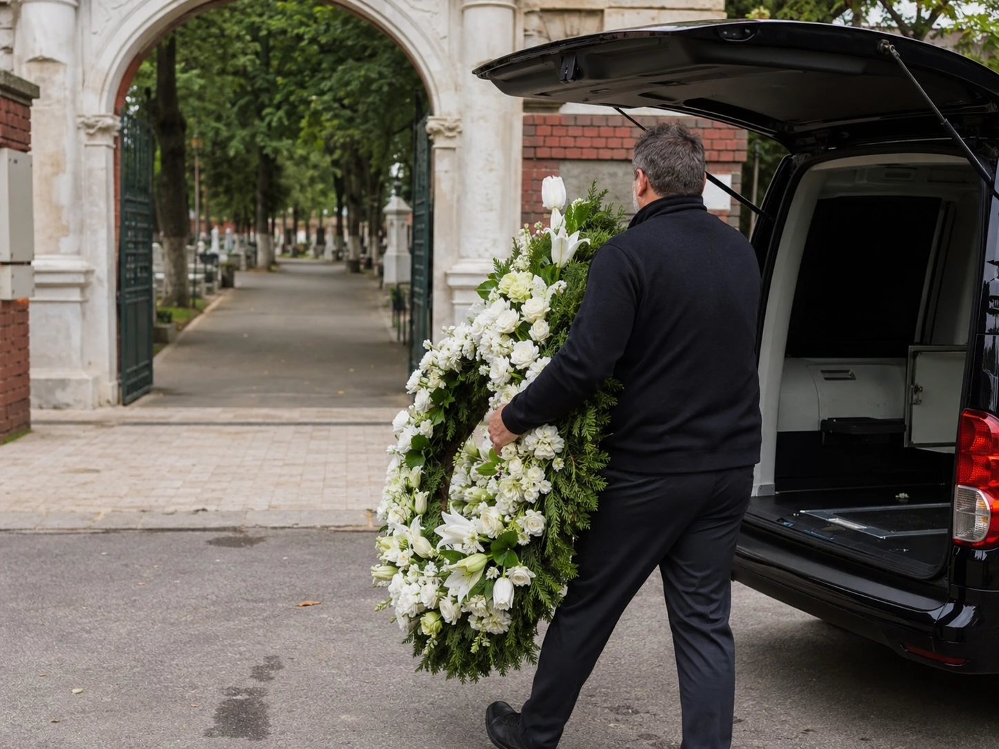 livrare coroane funerare la Cimitirul Metalurgiei