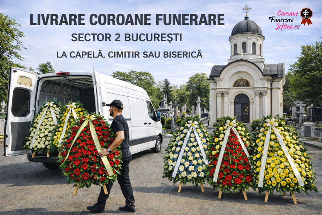 livrare coroane funerare Sector 2 la capela sau cimitir