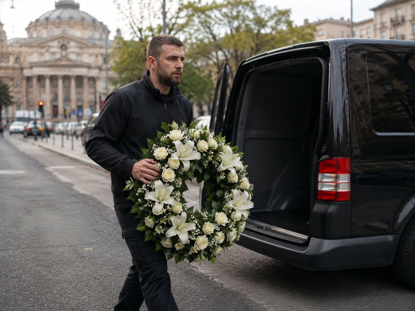 livrare rapidă de coroană funerară în București