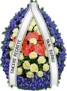 coroana iris anthurium trandafiri