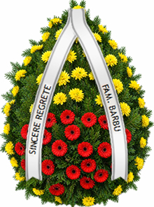 coroana gerbera crizanteme galbene