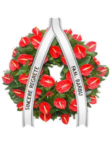 coroana gerbera anthurium trandafiri