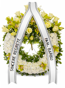 coroana crizanteme orhidee trandafiri