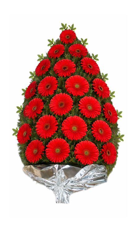 Jerbă funerară din gerbera